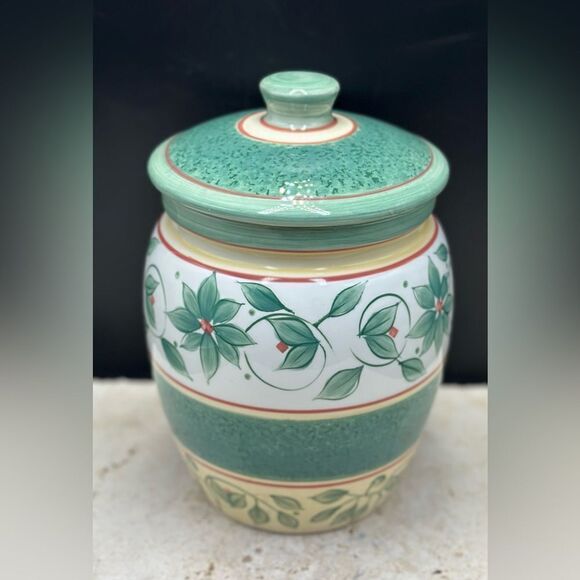 Rare Vintage French Quarter (LG) Stoneware Canister Jar by PFALTZGRAFF - Picture 4 of 10